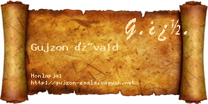Gujzon Évald névjegykártya